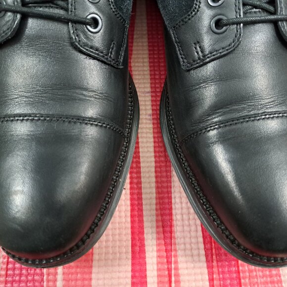 Cole Haan Mens Original Grand OS Cap Toe Laced Boots Black Leather Sz 10.5M - Picture 13 of 13